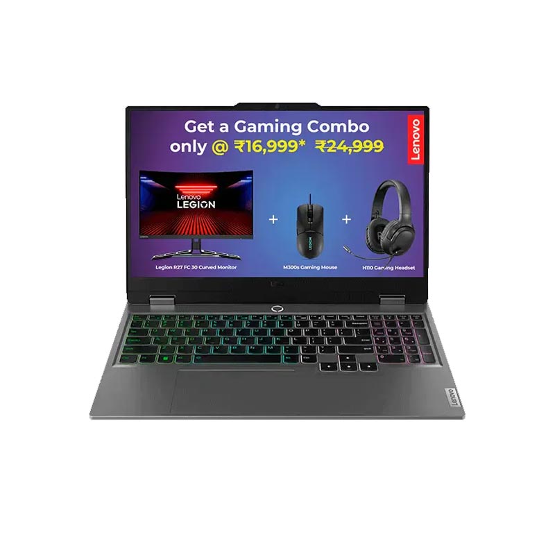 Picture of Lenovo LOQ - 13th Gen Intel Core i5-13450HX 15.6" (39.62cm)83DV00KUIN Gaming Laptop (24GB/ 512GB SSD/ NVIDIA GeForce RTX 3050/ Full HD Display/ Windows 11 Home / 1Year Warranty/ Luna Grey/ 2.4Kg) 